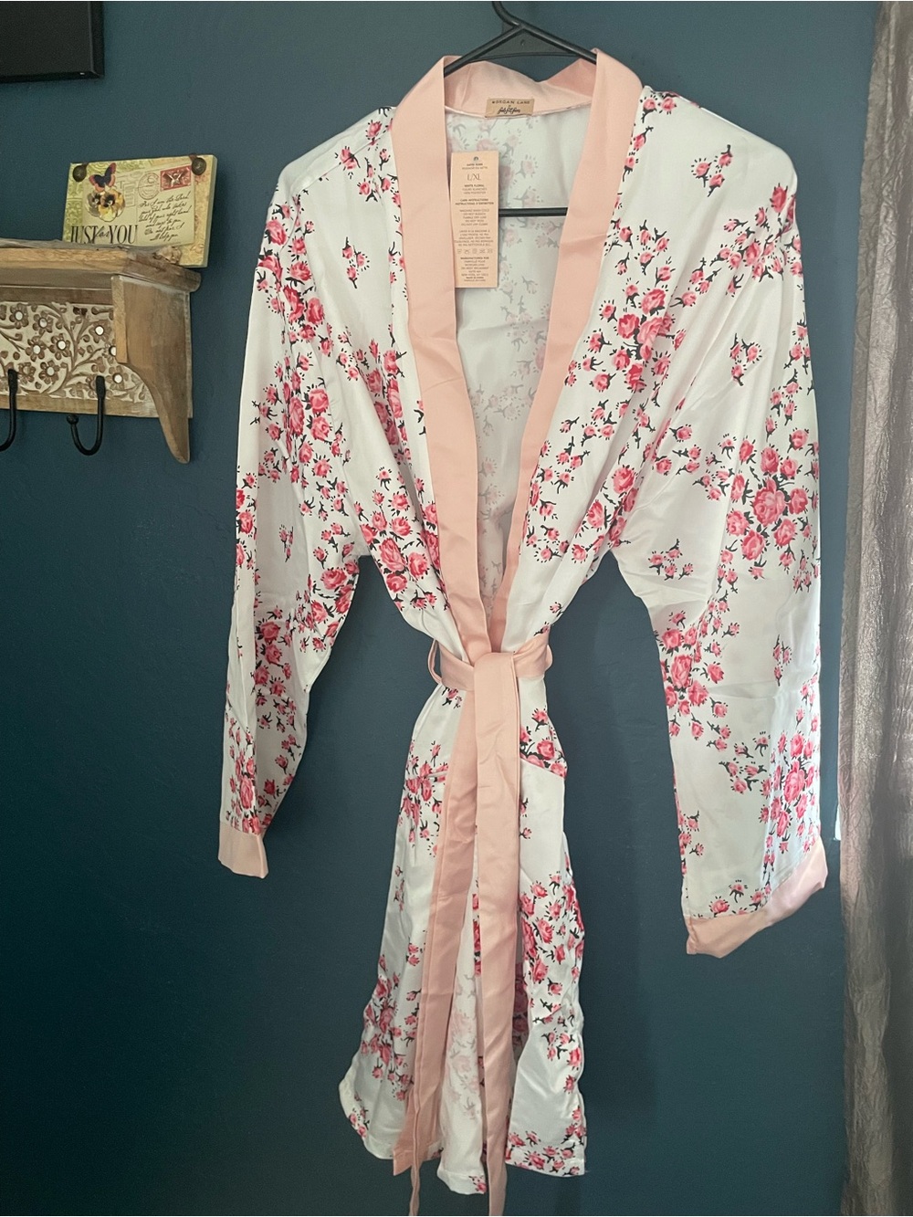 NWT Morgan Lane x FabFitFun Satin Robe- sz L/XL